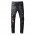 #811 Amiri jeans black and golden holes