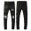 #849 Amiri white patch jeans black