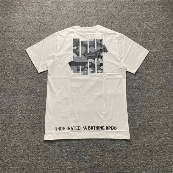 Bape x Undefeated UNDFTD Black Camo A Bathing Ape T-Shirts Black White