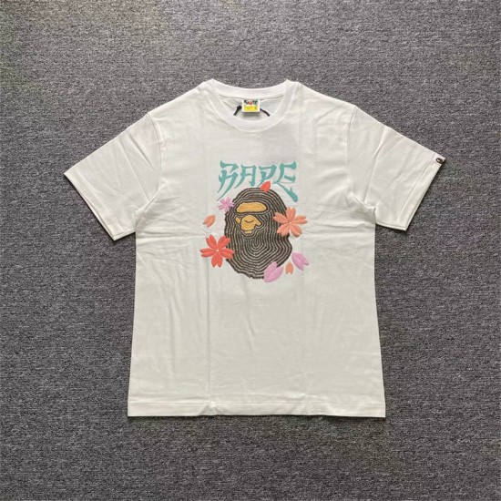 Bape Sakura Embroidery T-Shirt 2 Colors Black White