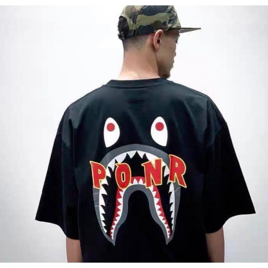 Bape Pone Shark Face T-Shirt Black