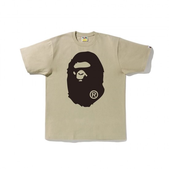 Bape A Bathing Ape Big Ape Logo T-Shirt Black White Khaki