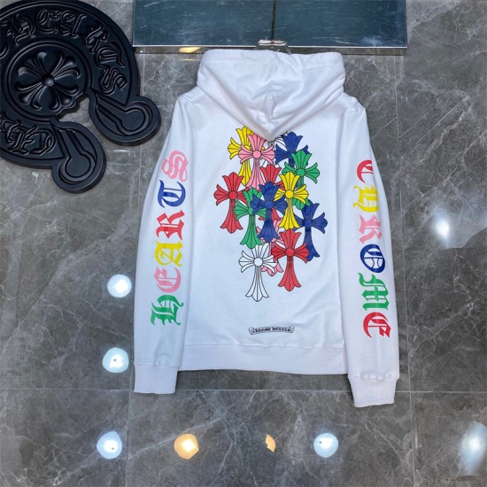 Chrome Hearts Colorful Crosses hoodie (Black/White)
