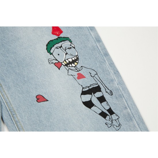 [Best Quality] CH Matty Boy CONCEPT Crosses Graffiti Ripped Denim Jeans