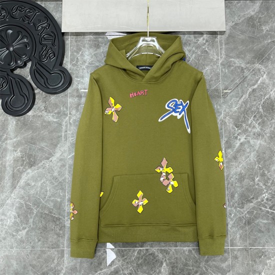Chrome Hearts Sex Records Army Green Hoodie