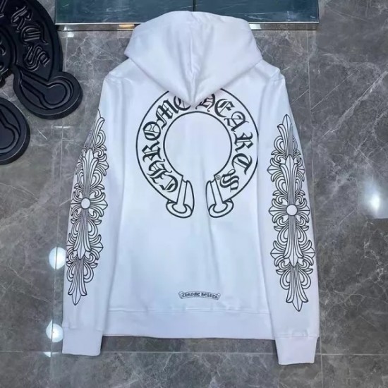 Chrome Hearts Double-arm large print zipped hoodie 2 Colors