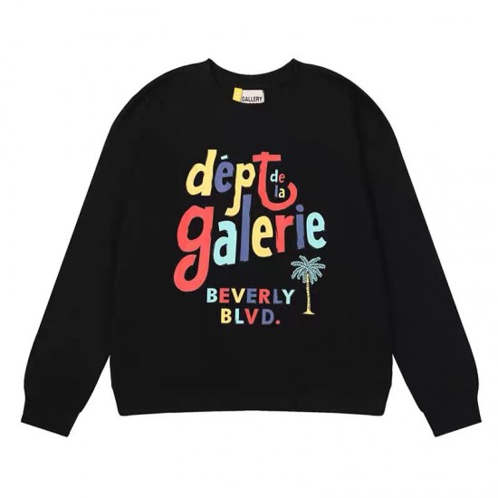 Gallery Dept rainbow alphabet crewneck sweatshirt (Black/Beige)