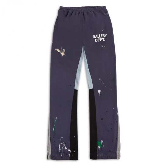 Gallery Dept Painted Flare Vibe Sweat Pants Navy Blue Pants
