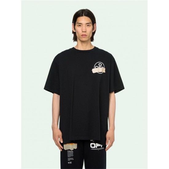 1:1 Off whitе 20ss tape logo tee