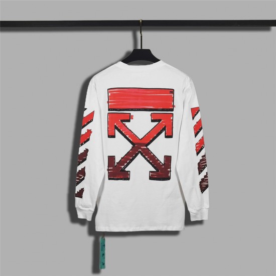 Off White Red Pencil Sweatshirt 2 Colors