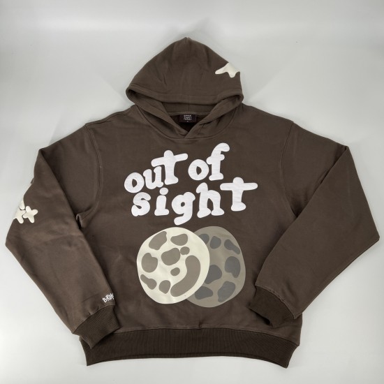 Broken Planet Out of sight puff foaming print brown hoodie
