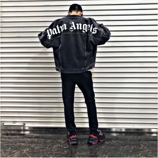 Palm Angels 20SS Denim Jacket Black
