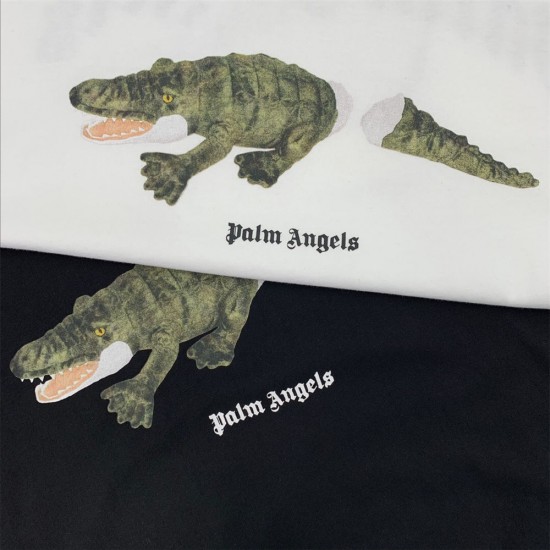 palm angels broken crocodile tail tee