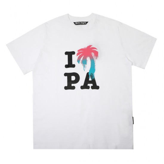 Palm Angels 'I Love PA' T-Shirt White Beige Black