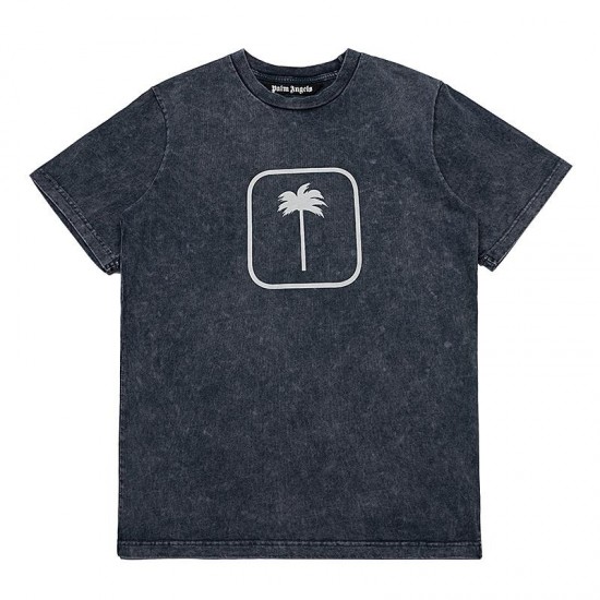 Palm Angels Distressed Palm Tree Logo T-Shirt Black