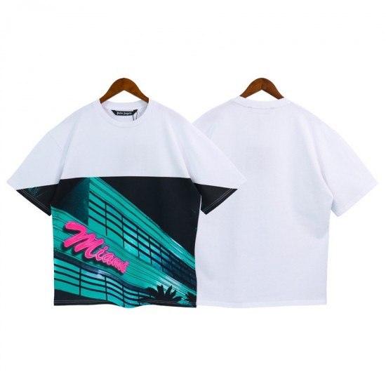 Palm Angels Miami Neon Sign T-Shirt White