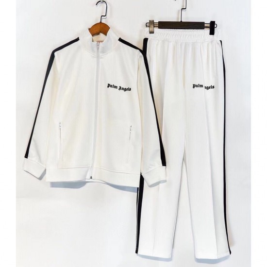 Palm Angels White Black Side Jacket & Pants