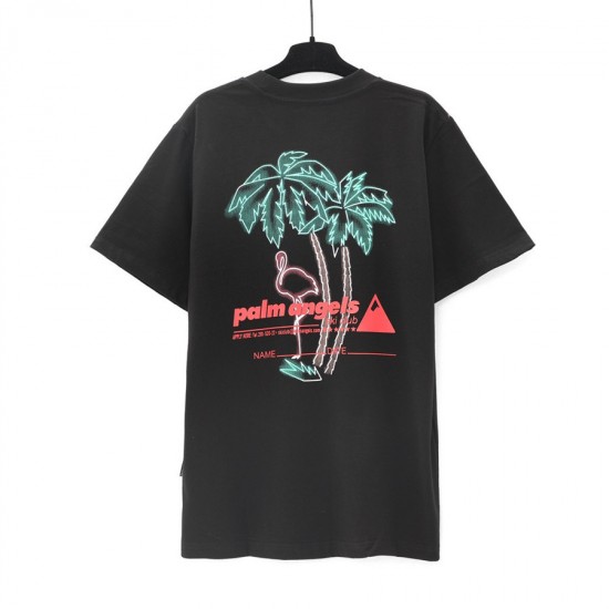 Palm Angels Flamingo Palm Tree T-Shirt Black