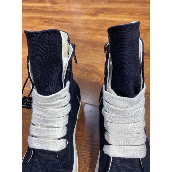 [Best Quality] Rick Owens 2022 Hi-Street Boots Black Shoes High Top