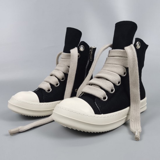 [Best Quality] Rick Owens 2022 Hi-Street Boots Black Shoes High Top