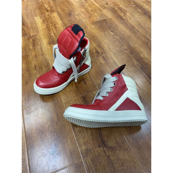 [Best Quality] Rick Owens 2022 Hi-Street Leather Shoes High Top