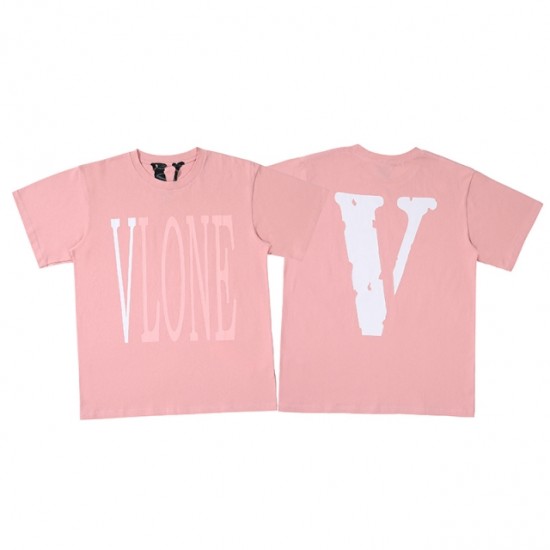 Vlone 3 M big V logo tee t-shirt pink