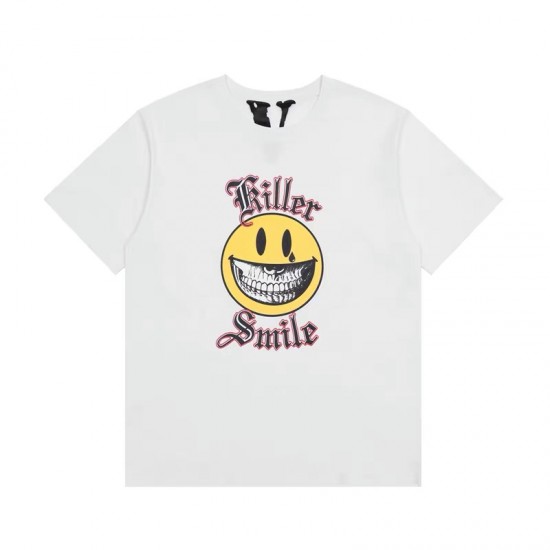 Vlone killer smile t-shirts black white